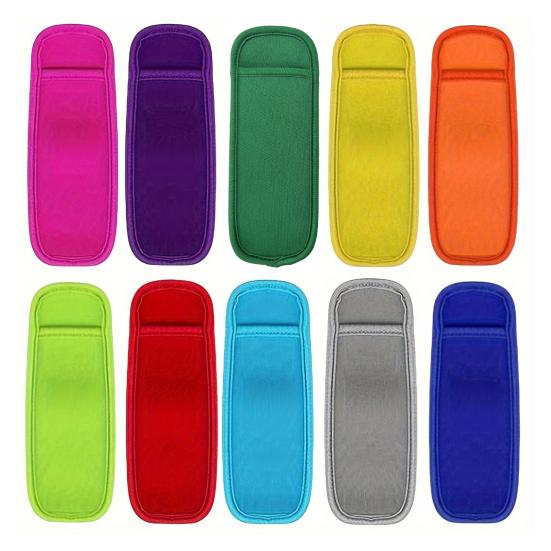 4/10Pcs Popsicle Sleeves for Kids No Drip Silicone Popsicle Cover Reusable Freeze Popsicle Protector