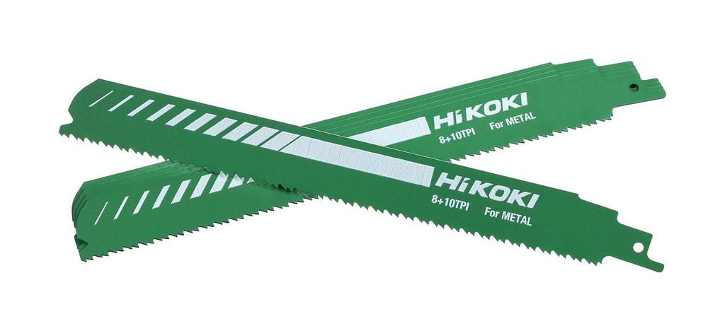 HiKOKI Saber Saw Reciprocating Saw Combination Blade Total Length Pack of for Extra Thick Stainless Steel Pipes Blade, Blade, No. 112, 225mm, 8-10