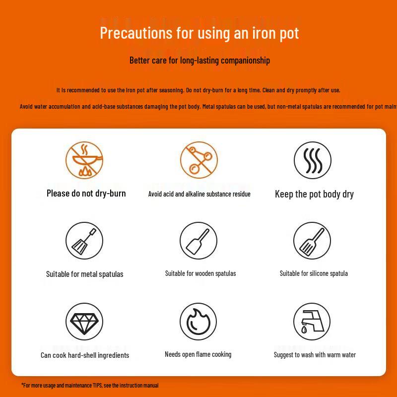 Supor Wok aus unbeschichtetem Gusseisen mit flachem Boden