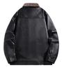 Modische, verdickte Lederjacke aus Samt für Herren - Leichter Business-Casual-Stil, Karreekragen, Ideal für Herbst/Winter