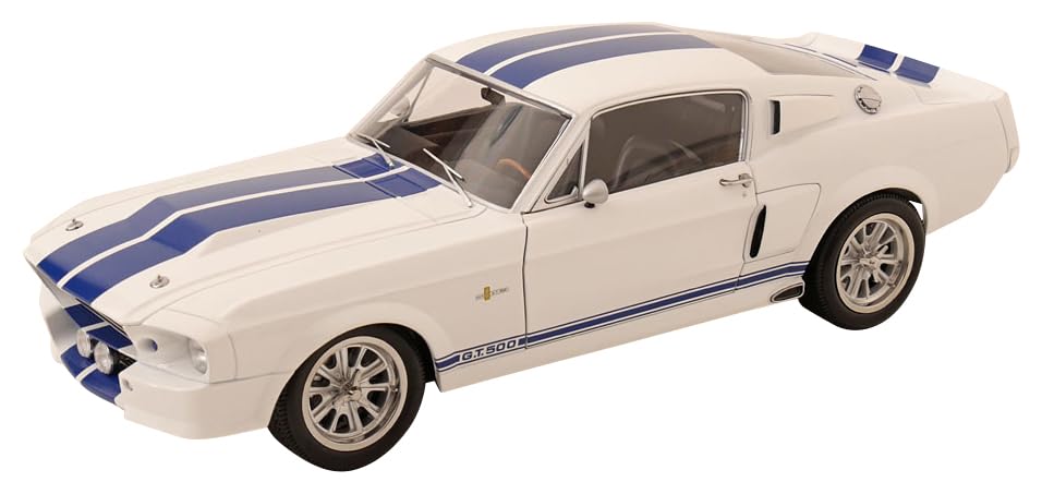 FREESTYLE KK Масштаб 1/12 Ford Mustang Shelby GT500 1967 Белый/Синий Готовая модель (KKDC120172)