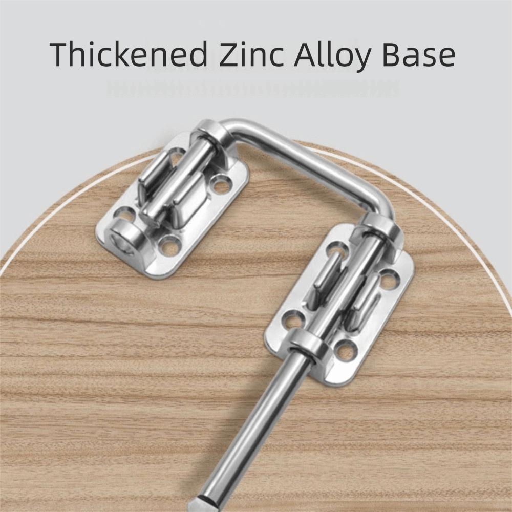 Stainless Steel Door Lock Thickened Safety Barrel Bolt Drawer Non Perforated Buckle  Bathroom Doors
