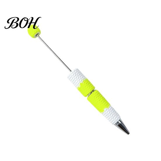 Beadable Ballpoint Pens DIY Pen, Colorful Fancy Beaded Crafting Gift for Students, Party Favors, Creative Office Supplies Novelty Rainbow