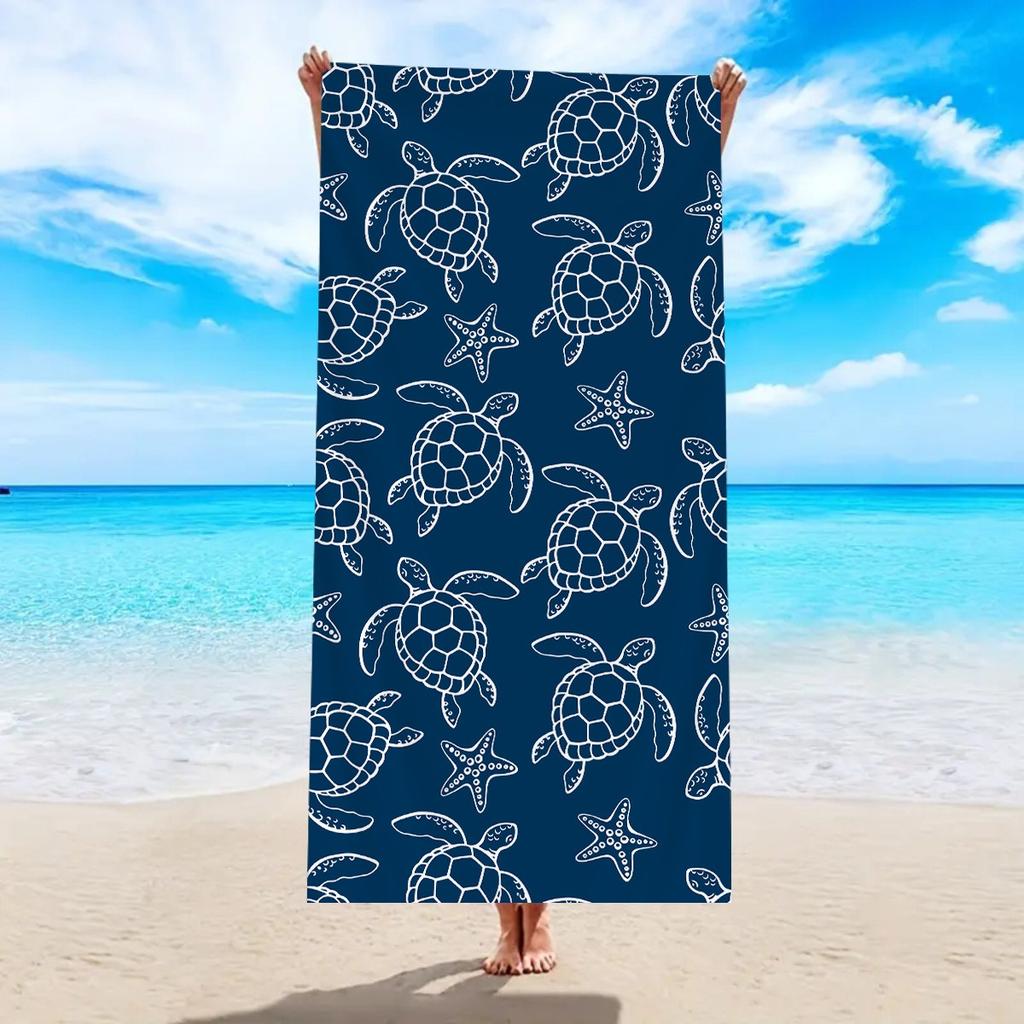 Colorful Dog Cat Paw Print Beach Towel Polyester Quick Dry Sand Free Swim Bath Towel for Pet Lover Summer Beach Pool Travel