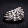 Fashion Women Promise Rings for Engagement Wedding Party Luxury Inlaid Brilliant Blue/White CZ 2022 Modern Trend Jewelry