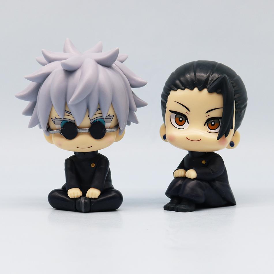 Nová sada 5 ks Jujutsu Kaisen Roztomilý Yuji Itadori Gojo Satoru Q Ver. PVC Akční figurky Anime Figurka Model Hračky Sběratelská Panenka Dárek