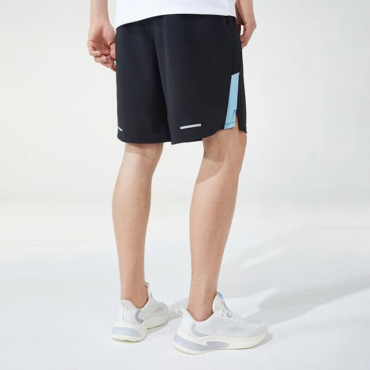 Anta Running Series Logo Mid-Waist Straight-Leg Casual Shorts Men Bottoms Sky-Smoke-Blue 152325505-1