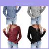 Urban Style Long Sleeve T Shirt With Button Details For Women Fall