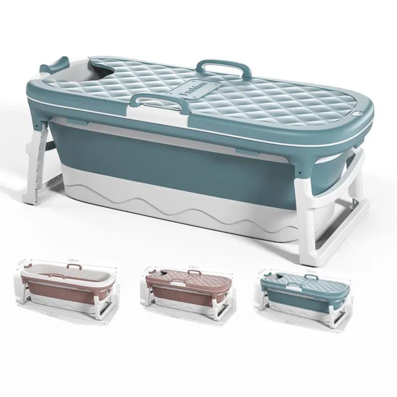 Freestanding Bathtub Toddler Children Twins Family Kids Plastic Silicone Luxury Large Bath Tub Portable Foldable Bathtub