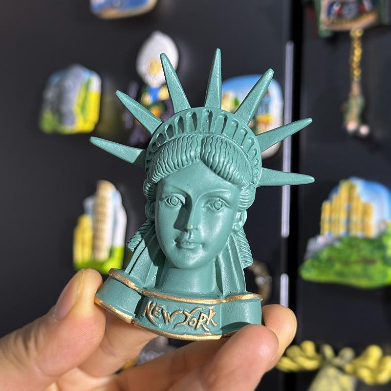 3D City Travel Souvenir Magnets: European and Global Regions