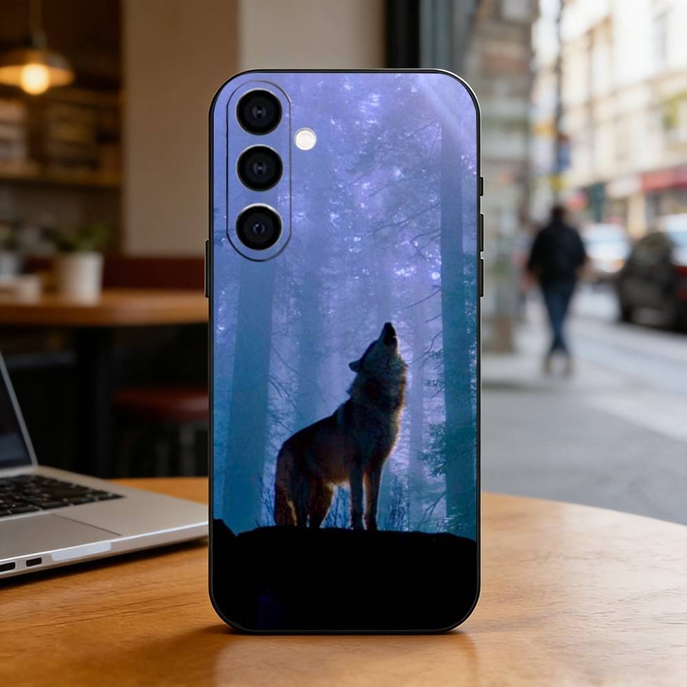 Wolf Animals Cool Phone Case For Samsung Galaxy A73,A72,A71,A70,A53,A52,A51,Soft Silicone Black Cover