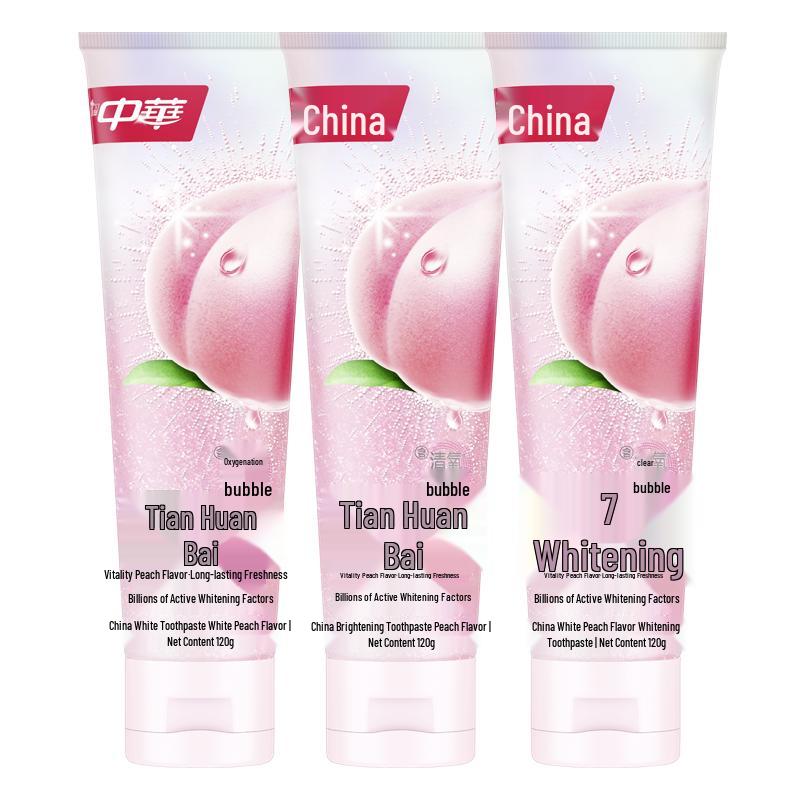 Zhonghua Clear Oxygen Whitening Toothpaste with White Peach Flavor