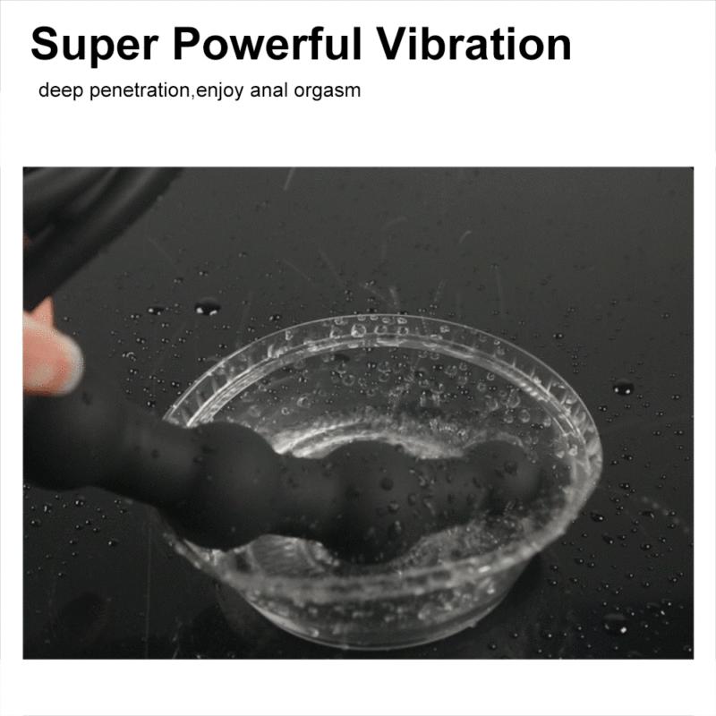 10 Speed Penis Vibrating Ring Double Penetration Strapon Dildo Anal Beads Butt Plug Rabbit Vibrator Clitoris Sex Toys for Couple