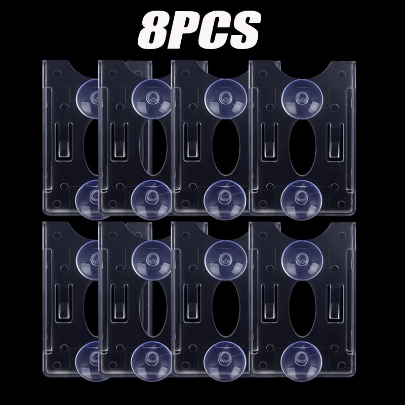 Car Windshield Parking ID Transparent Protective Card Holder Fastener Clips Auto Cards Holders Tickets Suction Cup Clip 1-10pcs