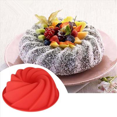 Molde de bolo 3d em forma de redemoinho grande, manteiga de silicone, cozinha, cozimento, padaria, assadeira, forma de bolo