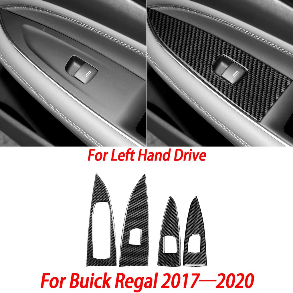 Carbon Fiber Car Interior Accessories Gear Shift Panel Cup Holder Decorative Stickers For Buick Regal 2017 2018
