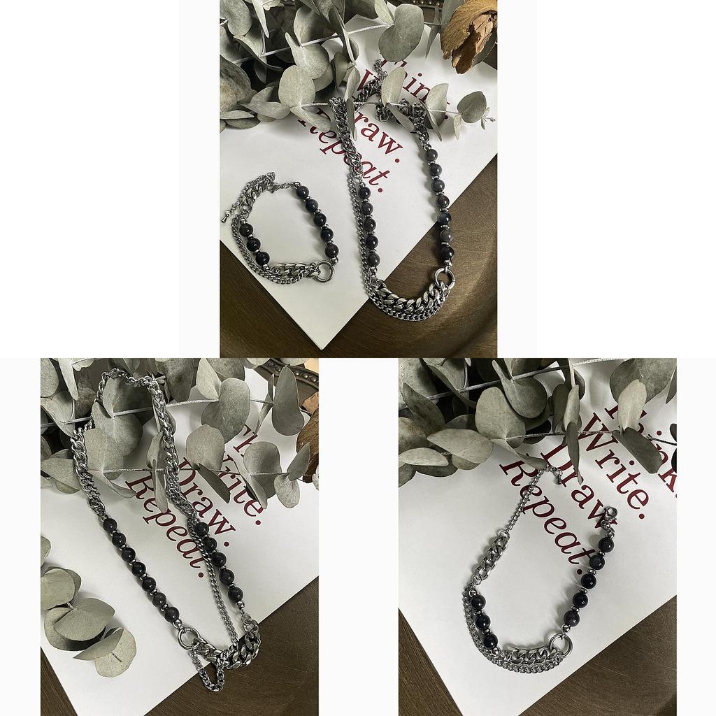 Handmade Geometric Stainless Steel Multilayer Chain Jewelry For Unisex Street Style