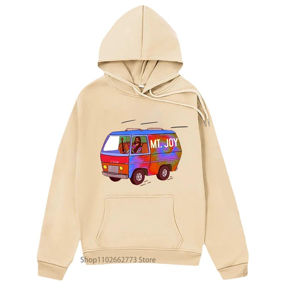 MttJoyy Hoodies Hippi Van Bus Sweatshirt Women/Men 90s Tops Fashion Clothing Harajuku Unisex Pullover Cartoon Y2k Clothes Unisex