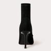 Fashion Rhinestone Skinny Heel Skinny Boots Autumn New Pointed Toe Suede Sleeve Non-Slip Anti-Shorthole Boots