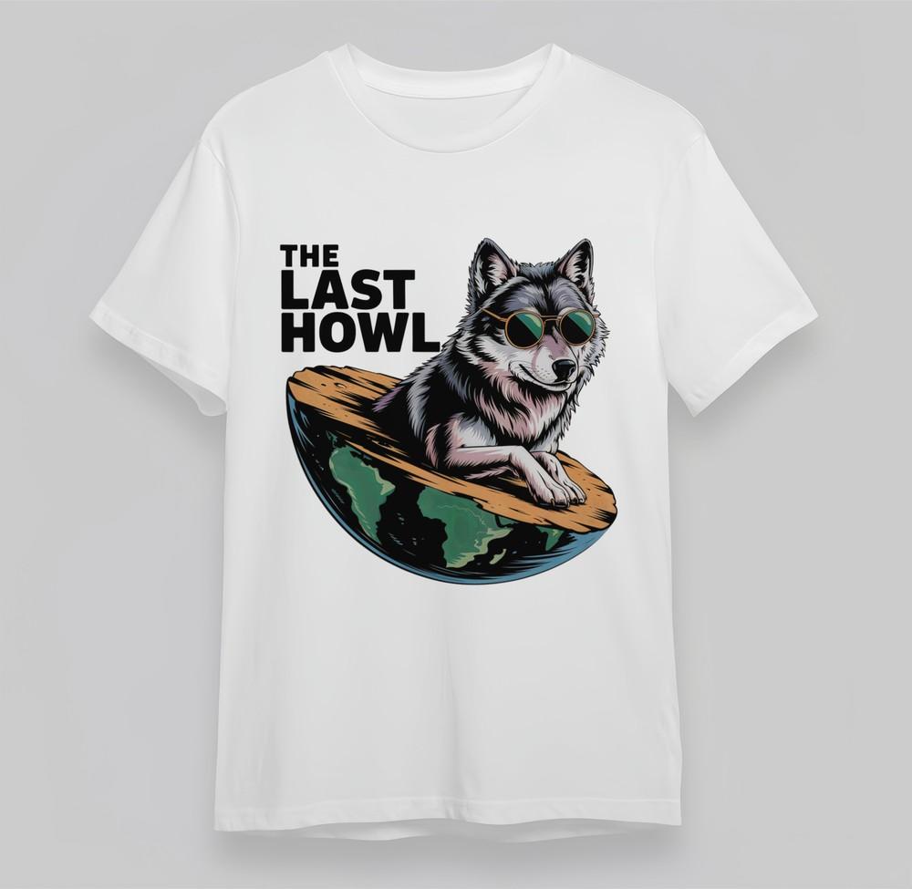 

Men s T-Shirt With Retro Wolf Vintage Globe Graphic Unisex Plus Size Cotton Top S