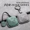 Leather 4 Buttons Car Remote Key Case Cover for Zeekr 001 X 2025 2025 2025 2025 for ZEEKR 001 009 Full Protector Fob Keychain