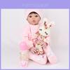 Realistic 20 Inch Soft Vinyl Silicone Reborn Baby Doll With Brown Wig High Quality