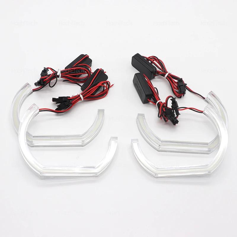 For BMW E46 Sedan 325i 325xi 330i 330xi with HID Headlights Day Light DRL Angel Eyes LED CSL Style Lemon Yellow Headlight Ring