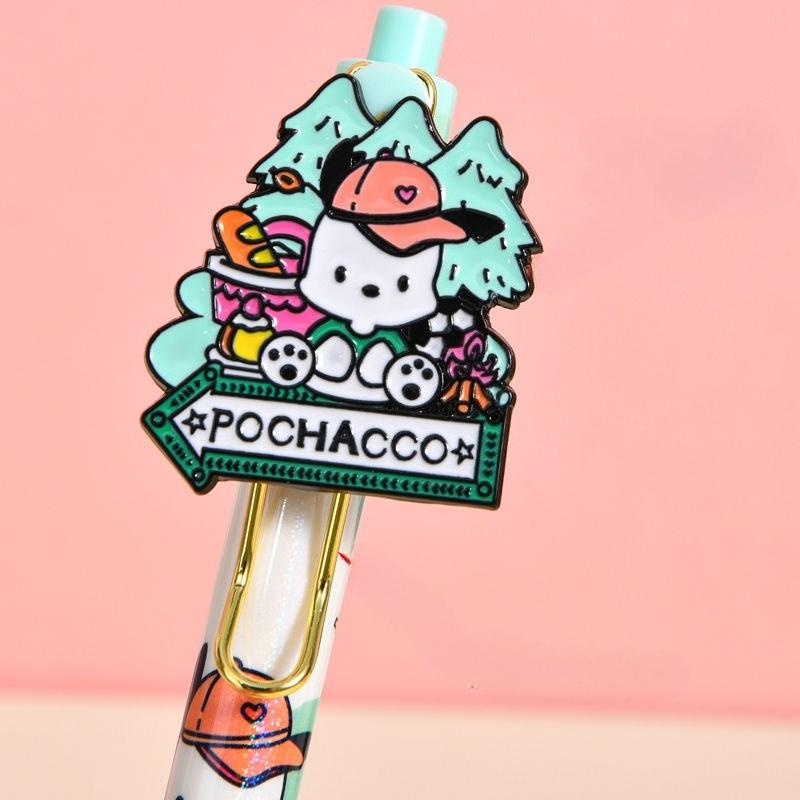 6Pcs Sanrio Series Press Gel Pen Comfortable Grip Stationery School Office Supplies Prize Gift Writing Tools Holiday Gift Novelty Stationery Teacher