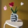 Eye Catching Hand Shaped Vase Striking Modern Decor Ideal For Display Tabletop