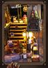 Moin Moin Dollhouse Miniature DIY Kit Scale Magic Castle Magic Castle Cat LED Light Acrylic Case Music Box Set, 1/24 [English Instructions], Shop, +