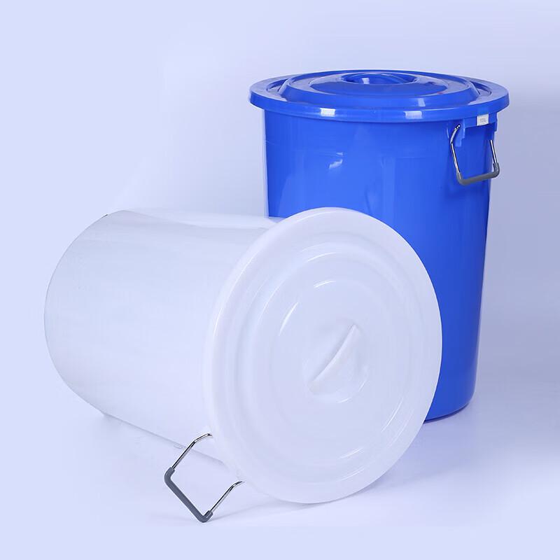 Heavy-Duty Round Plastic Waste & Storage Bin with Lid
