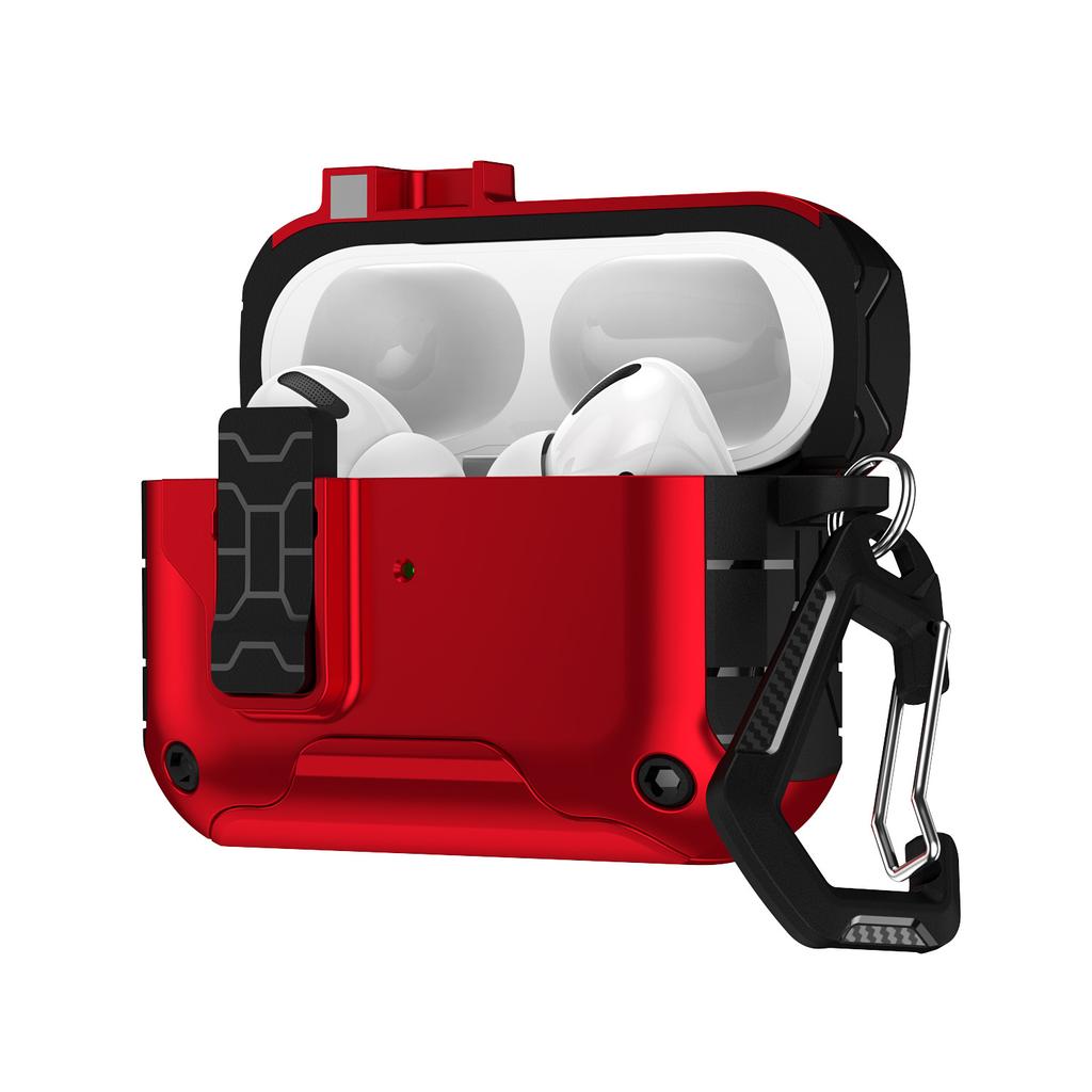 New Secure Lock Clip Earphone Case Cover for AirPods Pro 2nd Generation Shockproof Case for AirPods 4 with Phone Holder