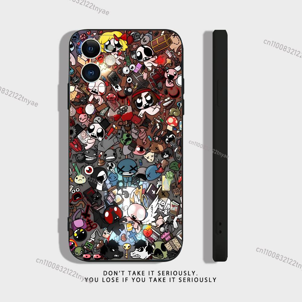 Cool The Binding of Isaac For iPhone 17,16,15,14,13,12,11,Pro,X,XS,Max,XR,Plus,Mini Soft Silicone Phone Case Black Shockproof