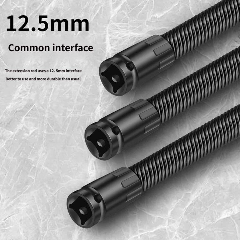 1/2"Drive 360Degree Flexible Extension Bar For Electric Impact Wrench Spring Buffers Technology 12.5mm Socket Interfaces