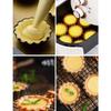 aninako Mini Egg Tart Pans, Set of 12, Round Stainless Steel Non-Stick Reusable Mini Pie Pans with Liners, Baking Tools for Confectionery, Heat-Resist