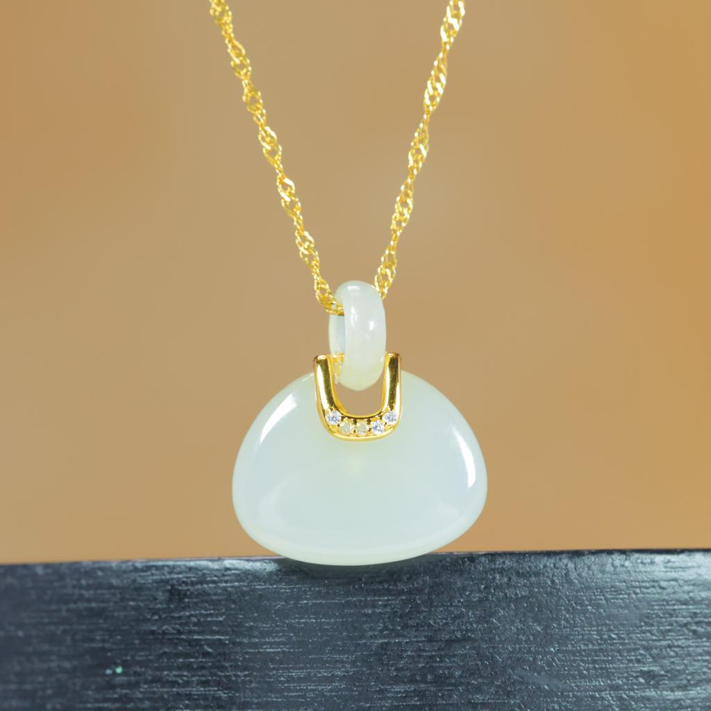 Hotan Jade S925 Silver Bag Pendant