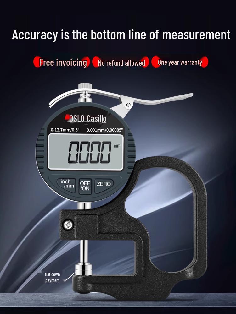 High-Precision Electronic Digital Caliper for Measuring Film and Paper Thickness