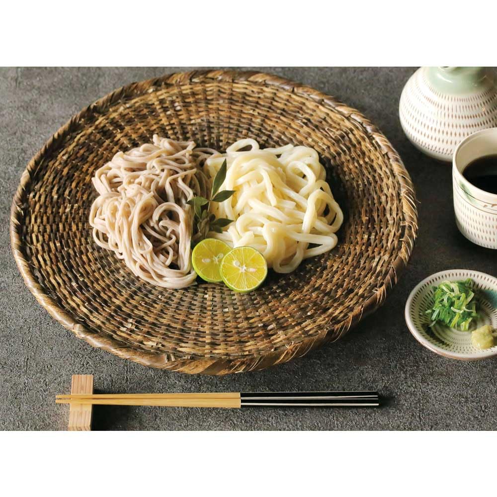 Yamako Black Bamboo Woven Soba X 11251 Strainer, 7-inch, 21 H2cm,