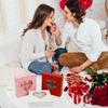 4PCS Red Pink White Heart Shaped Boxes 16 Grids DIY Handmade Gift Box Heart Gift Box Large Capacity with Window