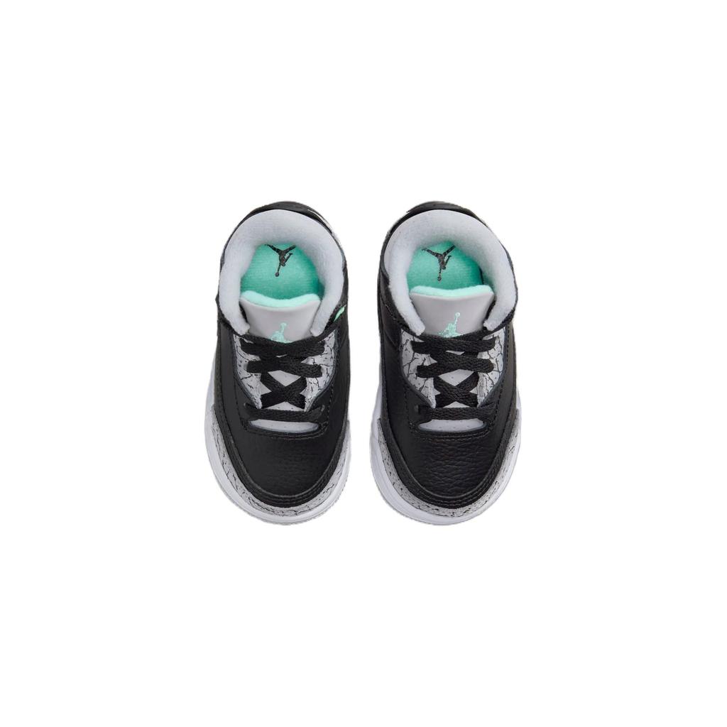 Air Jordan 3 Retro TD Green Glow Baby Sneakers Black Wolf-Grey White DM0968-031