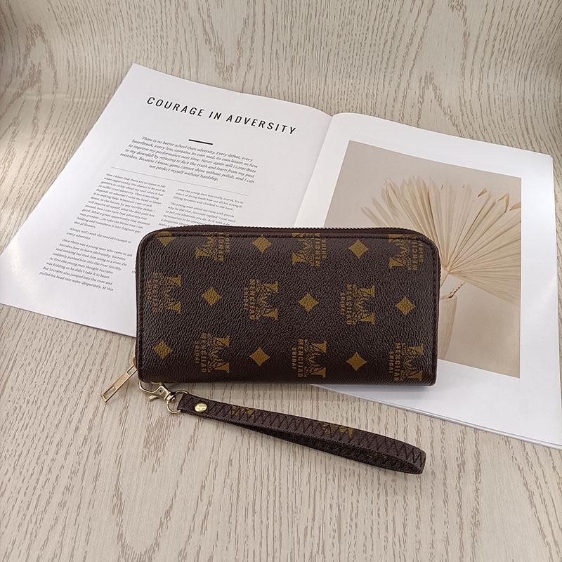 European & American Fashion Large Capacity Zipper Clutch Wallet - Multi-Card Slot, Simple, High-End Design