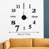 Silent Digital Wall Clock DIY Hanging Watch Simple Mute Clock  Bedroom