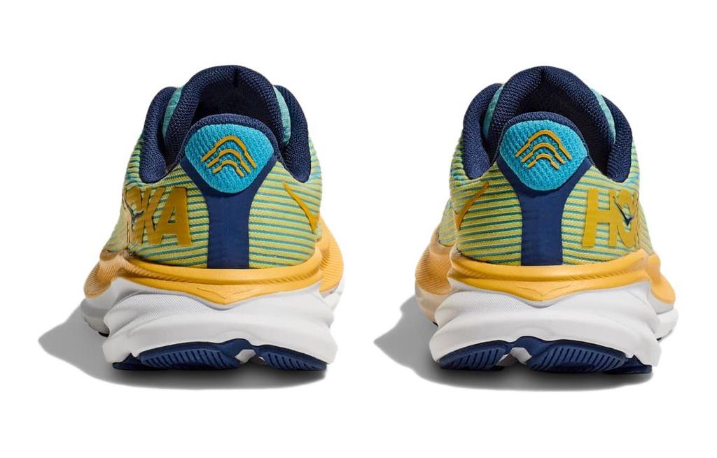 HOKA ONE ONE Clifton 9 Cushioning Low top Kids' Running Shoes Blue Yellow Kids' 1131170-SMD