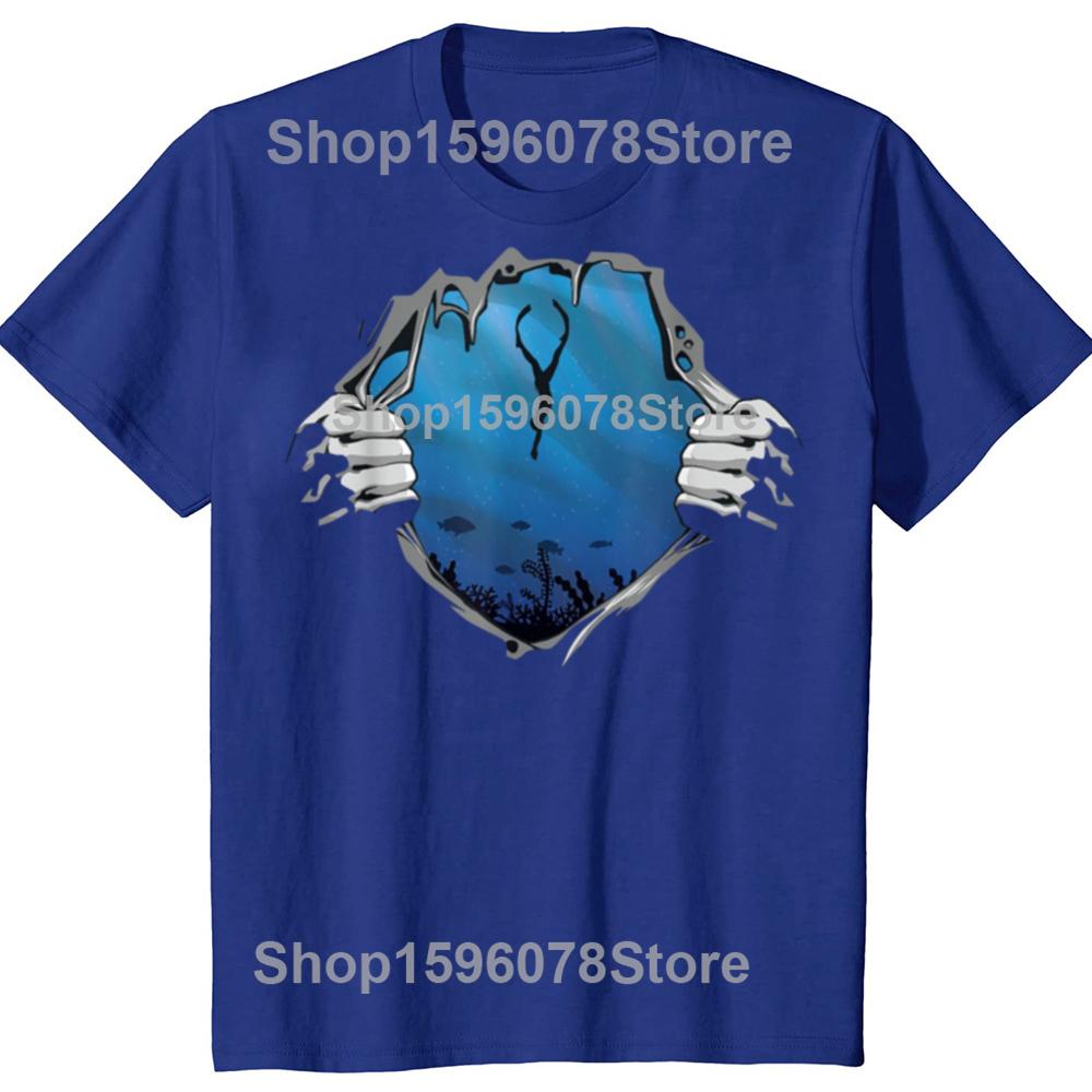 Funny Diving Freediver and Freediving Graphic T Shirts Men Cotton Humor Streetwear Tee Shirt Short Sleeve Unisex Loose Clothing