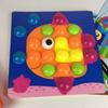 American Early Education Mushroom Peg Puzzle: Large Particle Button Toy for Children's Color Recognition and Enlightenment