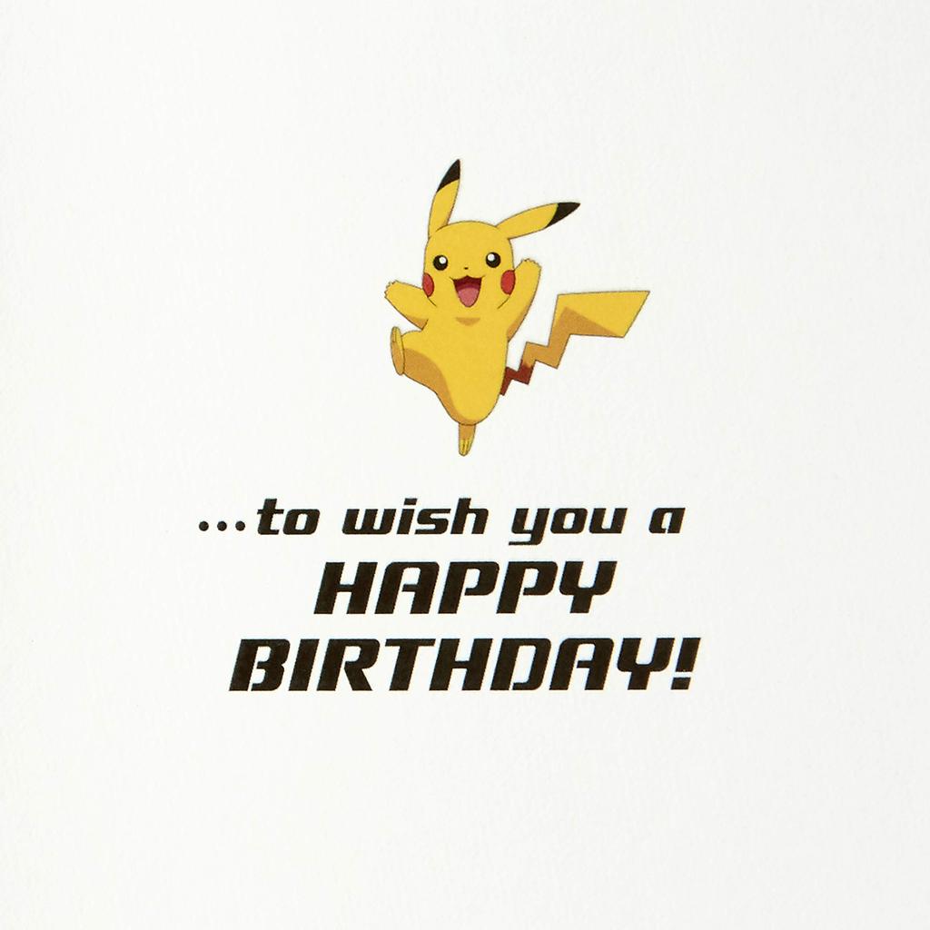 Hallmark Pokemon Birthday Card (Wild Pikachu)