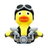 Spartan Warrior Duck Figurine, 3D Printed Motorcycle Rider Duck Statue, Cartoon Yellow Duck Tabletop Ornament, Gift Duck Lovers