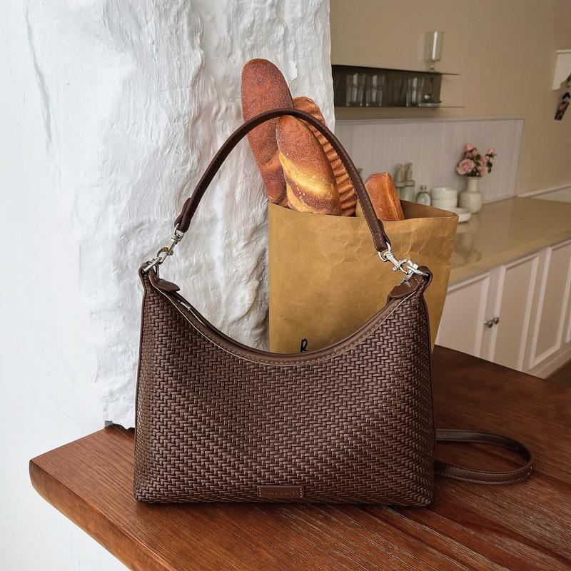 2026 Women's Woven Crossbody Bag - Korean Style, Simple, Versatile, Fashionable, Casual Underarm Bag