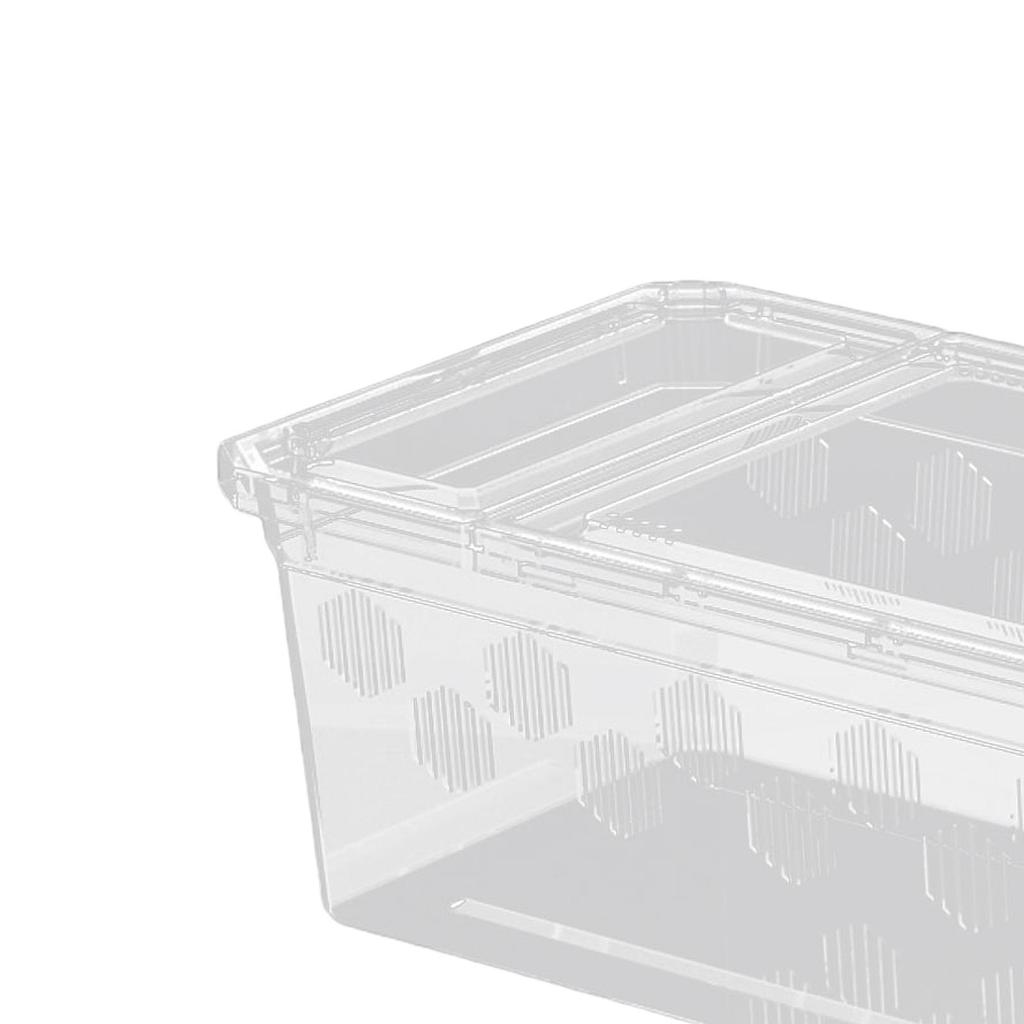 Futterbox für Reptilien, durchsichtiges Terrarium, wiederverwendbarer Brutbehälter, Tierhalter für Frösche, Bartagamen, Schlangen und andere Kleintiere