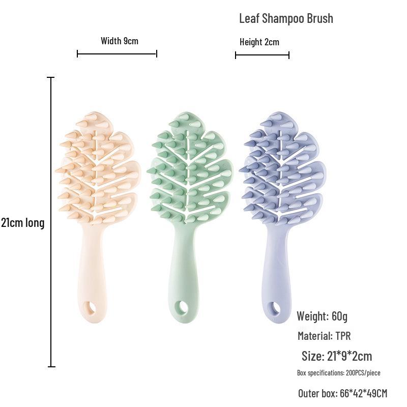 Dual-Use Silicone Scalp Massage Shampoo Brush for Dry & Wet Hair